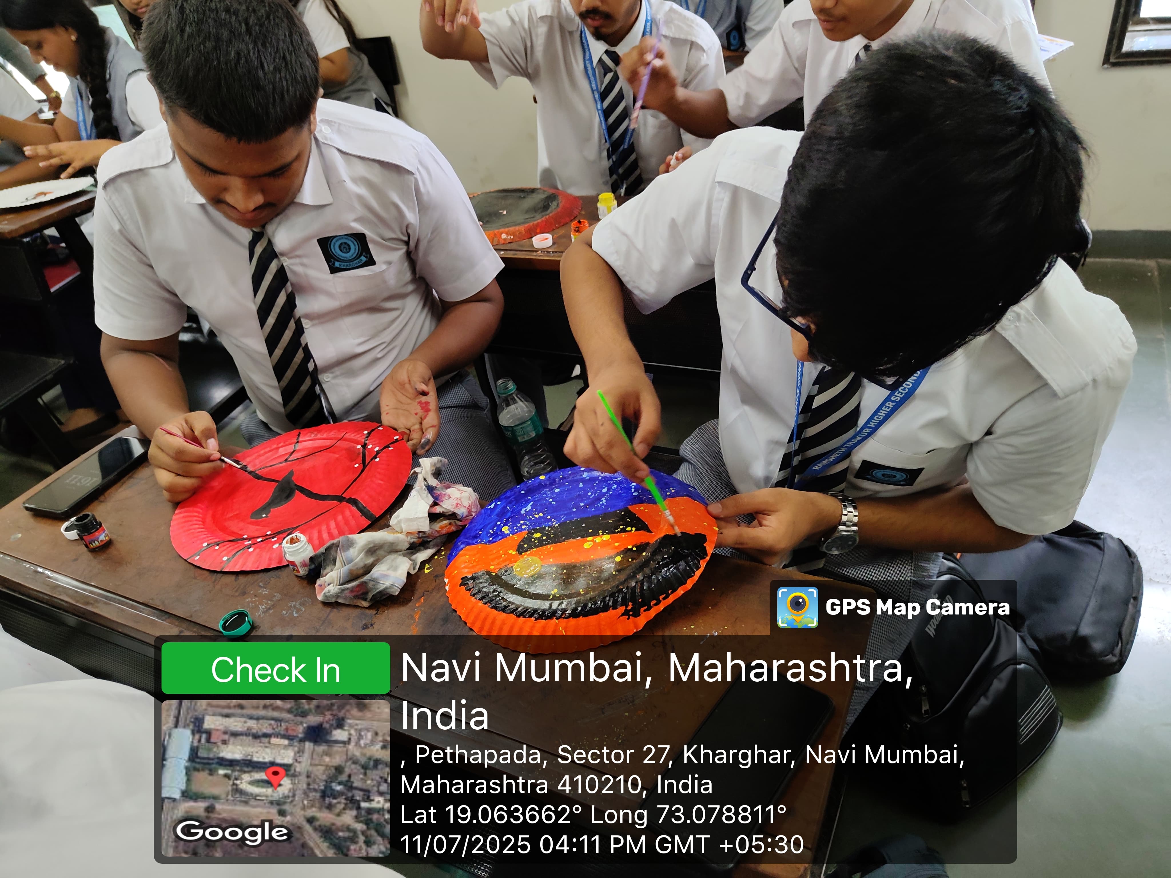 When creativity meets tradition – paper plate artistry.” “Flowers made with hands, gifted from the heart.”